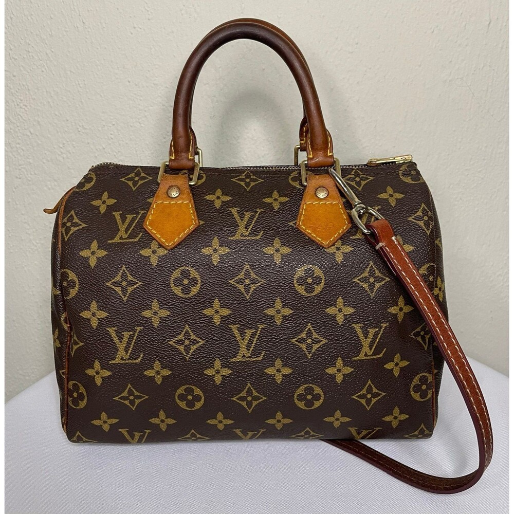Authentic Louis Vuitton Vintage Monogram Speedy 25 Satchel Bag